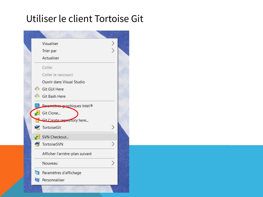 Utiliser le client Tortoise Git