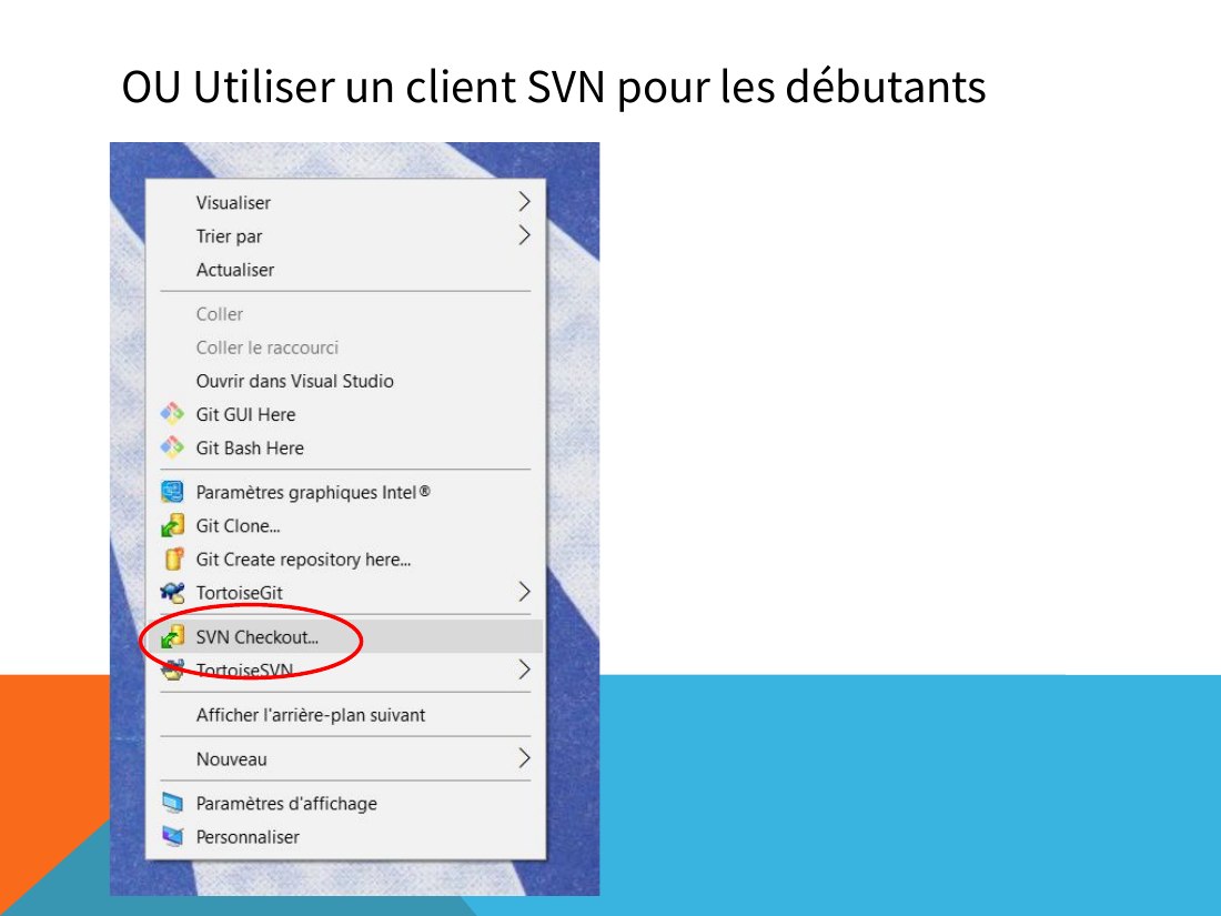 OU Utiliser un client SVN pour les débutants