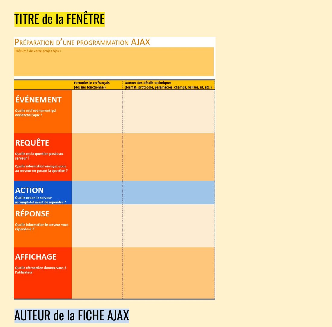 TITRE de la FENÊTRE - AUTEUR de la FICHE AJAX