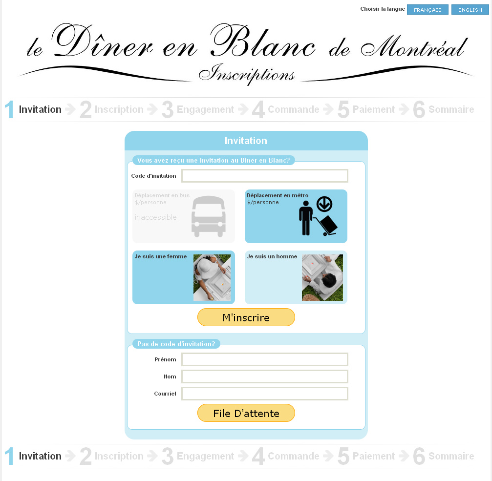 Dîner en Blanc : six étapes affichées en permanence