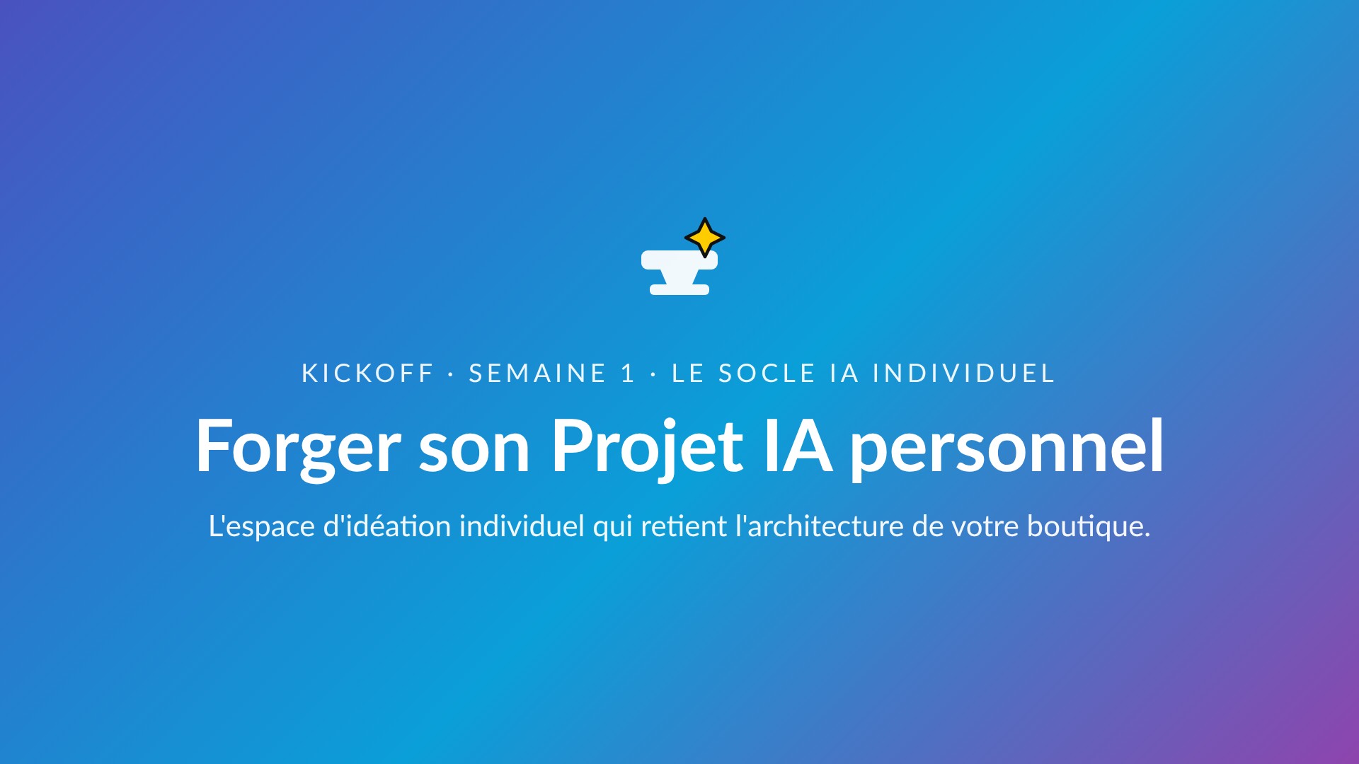 Première diapositive du diaporama Forger son Projet IA personnel