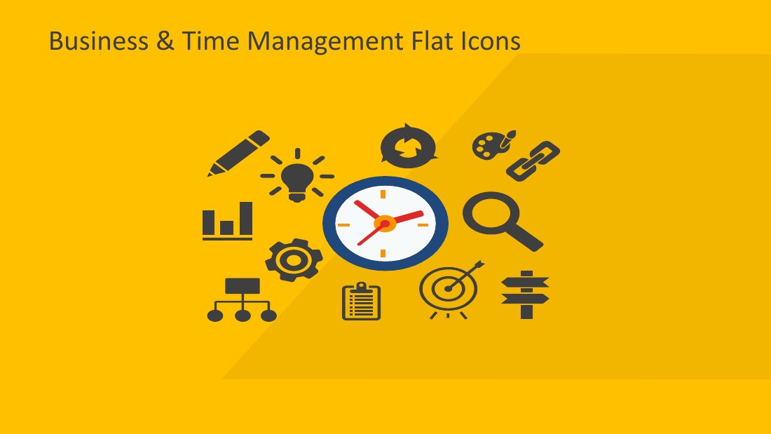 Business & Time Management Flat Icons