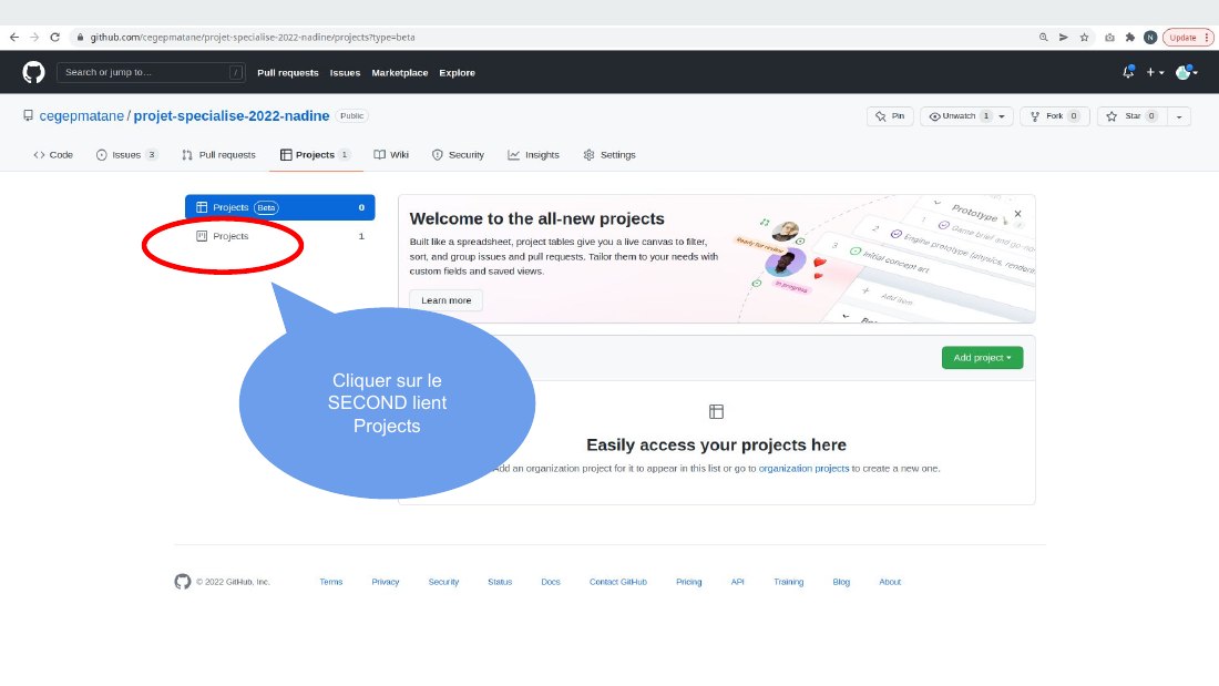 Cliquer sur le SECOND lient Projects