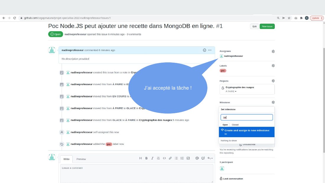 J’ai accepté la tâche !