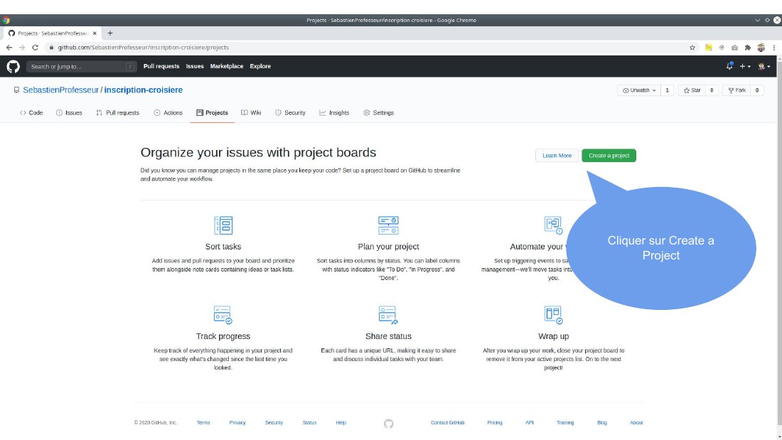 Cliquer sur Create a Project