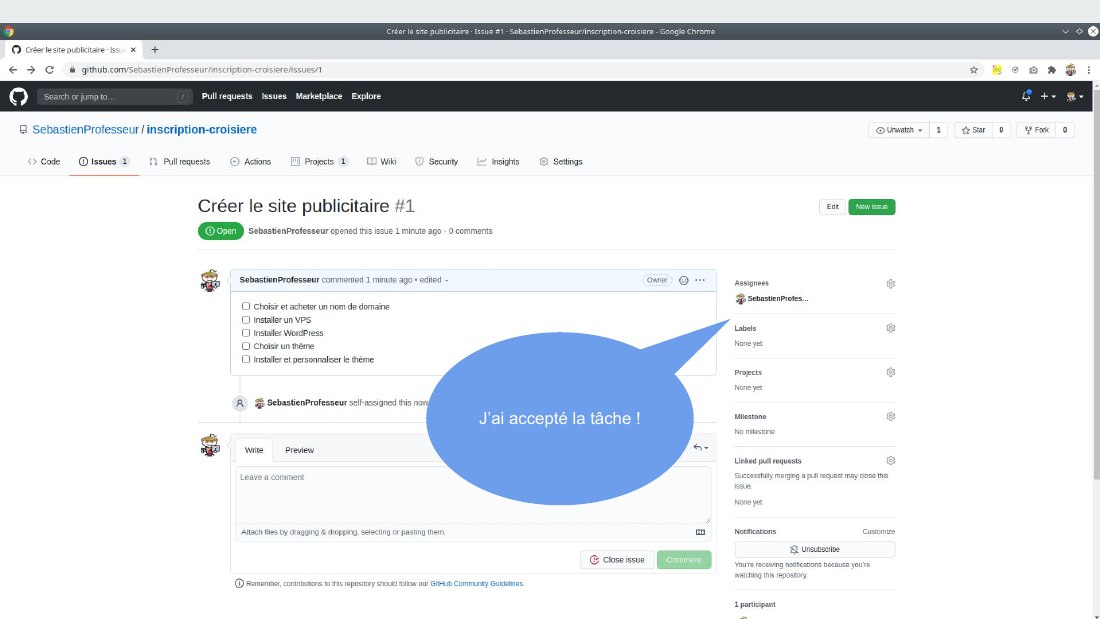 J’ai accepté la tâche !