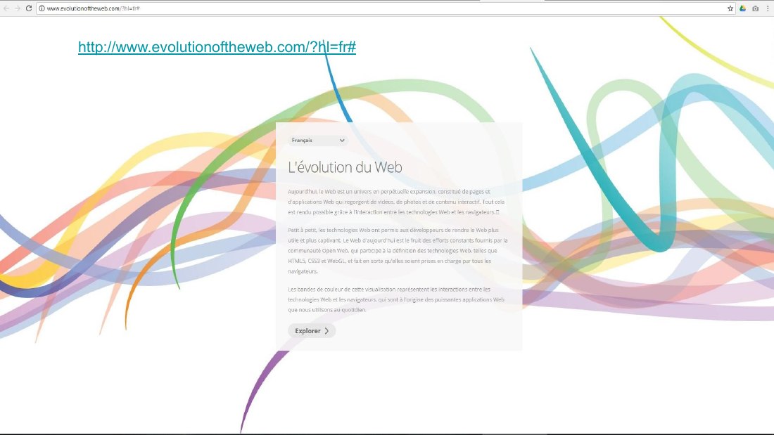 Première diapositive du diaporama L'évolution du web