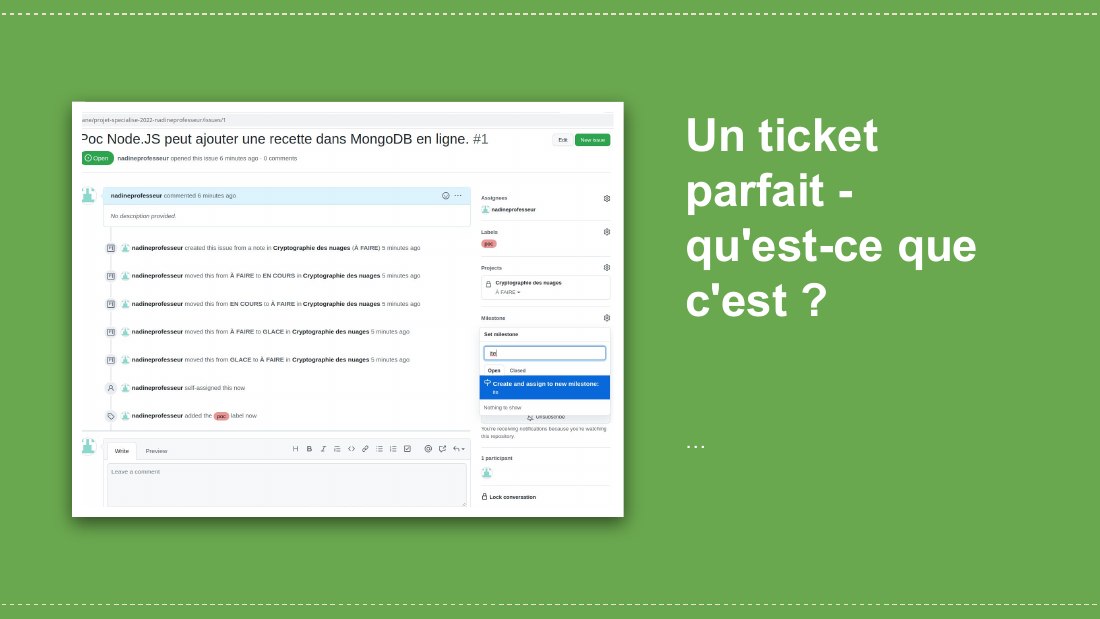 Première diapositive du diaporama Le Ticket Parfait et Imparfait