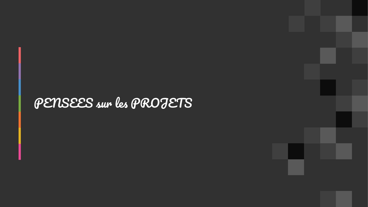 PENSEES sur les PROJETS