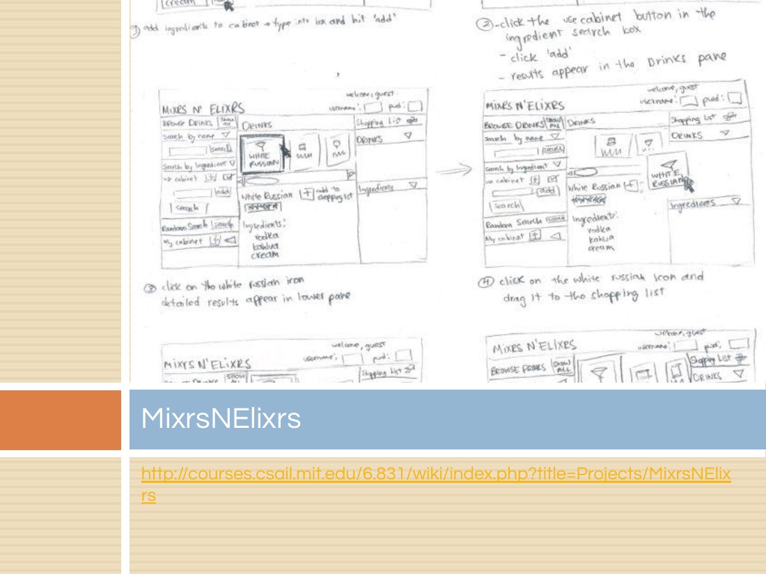 http://courses.csail.mit.edu/6.831/wiki/index.php?title=Projects/MixrsNElixrs - MixrsNElixrs