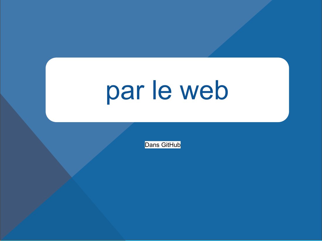 par le web - Dans GitHub