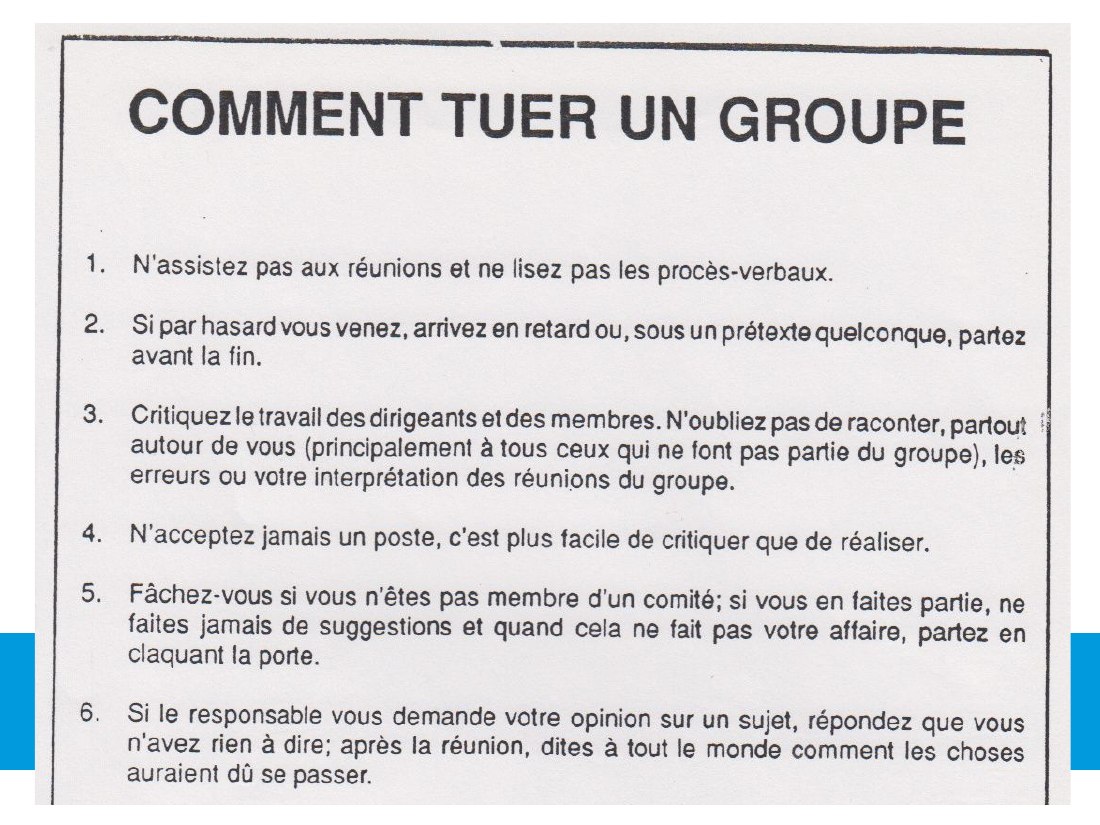 COMMENT TUER UN GROUPE