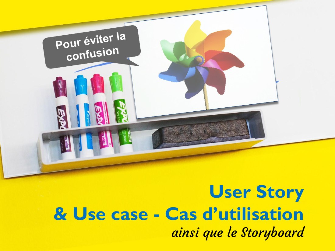 Première diapositive du diaporama User story versus Cas d'utilisation (variante)