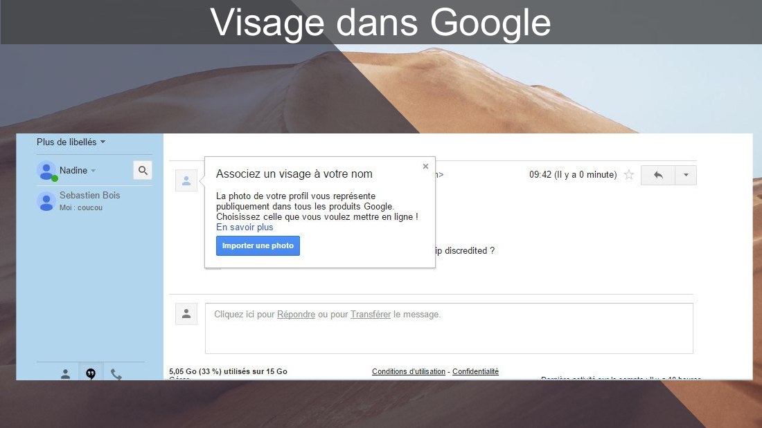 Visage dans Google