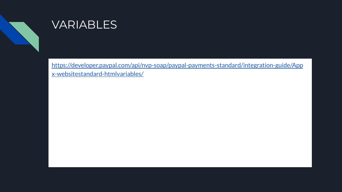 VARIABLES - https://developer.paypal.com/api/nvp-soap/paypal-payments-standard/integration-guide/Appx-websitestandard-htmlvariables/