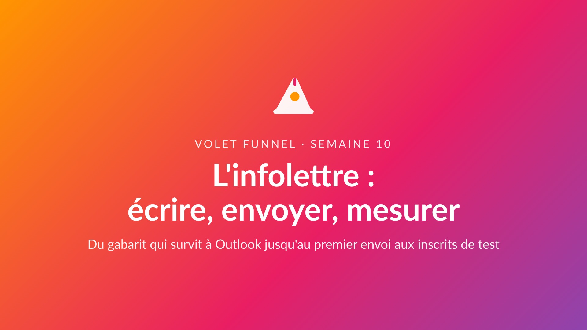 Première diapositive du diaporama L'infolettre : écrire, envoyer, mesurer