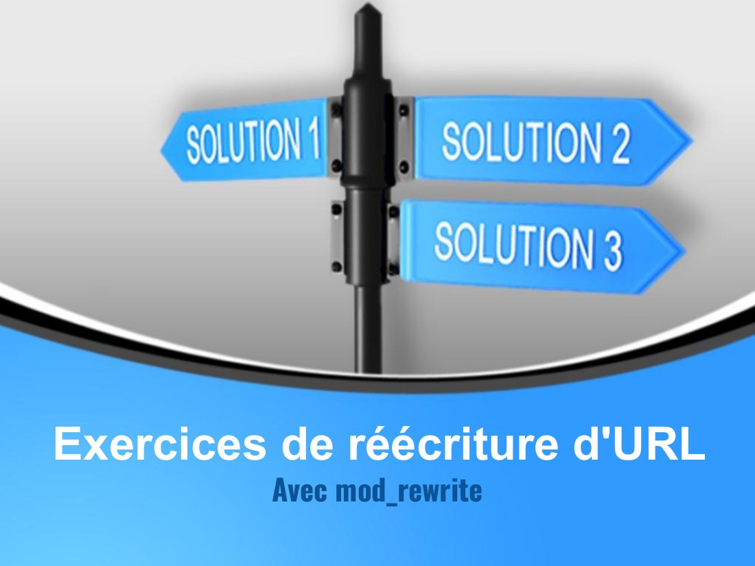 Première diapositive du diaporama Réécriture des URL - Exercices